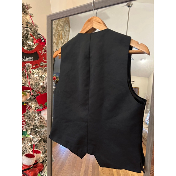 Cintas Black Button Down Vest Men's Size Small - Picture 4 of 4